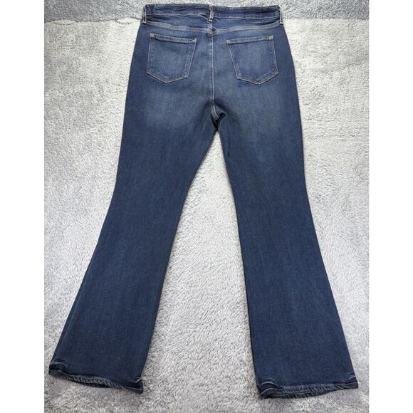 Old Navy Jeans Size 16 Womens Higher High Rise Flare 36x32 Medium/Dark‎ Wash - Picture 2 of 9